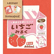 【Wa-Life】春季限定｜草莓派對便條紙 ‧ 草莓牛奶