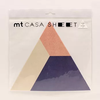 【日本mt和紙膠帶】CASA SHEET 壁用/居家空間裝飾貼片3枚入 ‧ 三角形色面