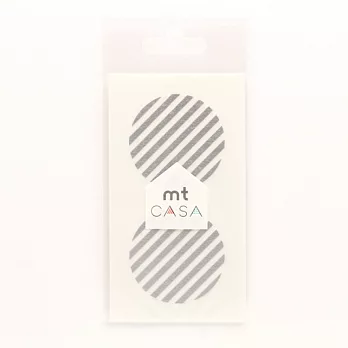 【日本mt和紙膠帶】CASA Seal 裝飾和紙貼紙 ‧ 斜紋/銀色