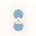 【日本mt和紙膠帶】CASA Seal 裝飾和紙貼紙 ‧ 斜紋/藍色