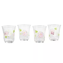 【TOYO SASAKI】日本精緻小花玻璃杯230ml 4入組 ‧ 紫羅蘭