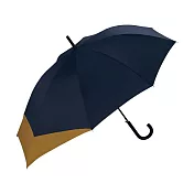 【Wpc.】日本晴雨抗UV Unisex背部延長折疊握把直傘 ‧ 深藍色