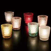 【Kameyama Candle House】經典鑽石浪漫氣氛蠟燭玻璃瓶 ‧ 香檳黃