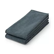 [MUJI無印良品]棉圈絨長型毛巾/2入組/深藍