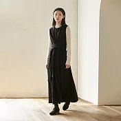 旅途原品_風雅_立裁羊毛連衣裙 L/XL　 L 黑色