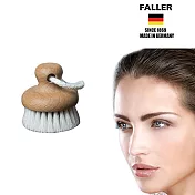 【德國FALLER芙樂梳具刷具】 德國製圓形馬毛深層臉部潔顏刷連難洗的部位也能輕鬆洗淨