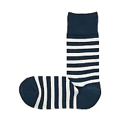 [MUJI無印良品]男棉混腳跟特殊編織橫紋直角襪 24~28cm