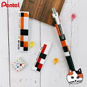 PENTEL 限量貓系列 極速自動鉛筆+芯+薄型橡皮擦 三毛貓