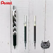 (1筆2芯)PENTEL 限量貓系列 極速鋼珠筆 美國短毛貓