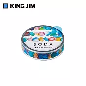 【KING JIM】HITOTOKI SODA 透明PET卷狀膠帶 10MM 水滴 CMT10-001