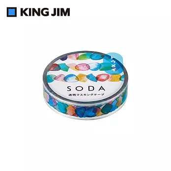 【HITOTOKI】SODA 透明PET卷狀膠帶 10MM 水滴 CMT10-001
