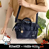Hello Kitty x Kiiwi O! 聯名款．經典兩用口金波士頓包 JOA  海軍藍