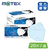 【Motex摩戴舒】N95立體醫用口罩(1片/包,20包/盒) 藍