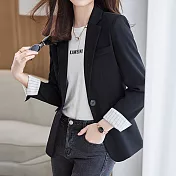 【MsMore】春新款韓版小香風時尚西裝外套#111843- M 黑