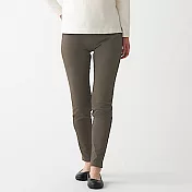 [MUJI無印良品]女棉混彈性緊身長褲 M 摩卡棕