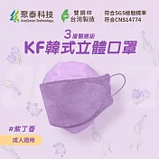 聚泰科技 KF高效能3層醫療級 韓式立體口罩 紫丁香