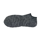[MUJI無印良品]男棉混節紗淺口直角襪 25~27cm 墨灰