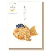 【ACTIVE CORPORATION】甜食柴犬Greeting Card感謝卡 ‧ 鯛魚燒