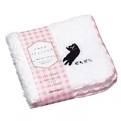 【日本KOJI】黑貓日常柔軟純棉方巾 ‧ 翻肚