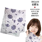 BIOAM佰歐安日本製大尺寸二重純棉潔顏沐浴巾粉色花朵