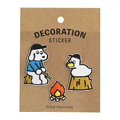 【Mark’s】× 松本Seiji DOG&DUCK系列刺繡貼紙 ‧ 營火