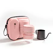 【HOLOHOLO】COFF GO 手沖咖啡露營旅行套件組4色（含手沖細口壺、贈濾紙） 櫻花粉