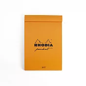 【Rhodia｜Classic】口袋筆記本_7.5x12cm_點格_80g_40張_ 橘色