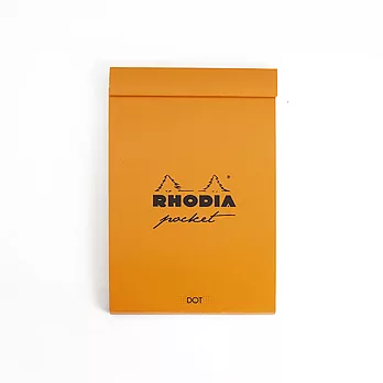 【Rhodia｜Classic】口袋筆記本_7.5x12cm_點格_80g_40張_ 橘色