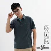 【遊遍天下】MIT男款抗UV機能薄款POLO衫(GS10026) L 灰色