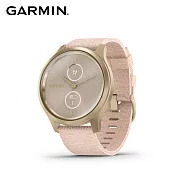 GARMIN Vivomove STYLE 指針智慧腕錶 粉鉑砂金