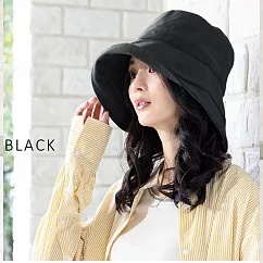 日本 QUEENHEAD 抗UV抗強風可拆卸帽繩防曬帽068 黑色