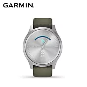 Garmin vivomove Style (矽膠) 指針智慧腕錶 無 綠迷蹤銀