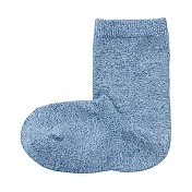 [MUJI無印良品]幼兒棉混腳跟特殊編織直角襪 19~23cm 藍色
