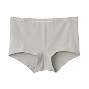 [MUJI無印良品]女有機棉混彈性天竺無側縫平口內褲 M 灰白
