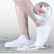 JDS.shop  加厚防水防滑耐磨雨鞋套   * 透明白色