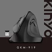 【KINYO】2.4GHz直立式無線滑鼠 GKM-919 黑色