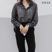 【AMIEE】日韓復古休閒襯衫(KDT-0769) S 綠格