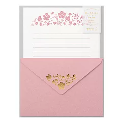 MIDORI 燙金信封信紙組─ 花卉