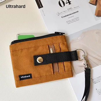 Ultrahard 簡約隨身ID卡夾零錢包/證件套 - 土黃