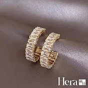 【Hera 赫拉】名媛幾何鑽石S925銀針耳環 H111031102 銀色
