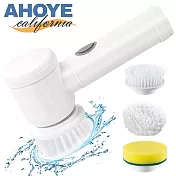 【Ahoye】手持電動清潔刷(磁磚+海棉+陶瓷) 廚房 浴室 廁所 磁磚清潔
