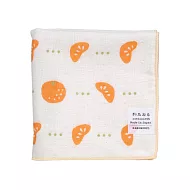 【濱文樣】日本雙重紗柔軟純棉方巾 ‧ 柑桔