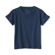【MUJI 無印良品】幼兒有機棉天竺短袖T恤 80 深藍