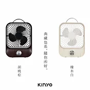 【KINYO】木紋質感靜音風扇 UF-6870 胡桃棕