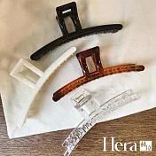 【Hera 赫拉】簡約加長大後鯊魚夾4入組款 H111030301 黑色+透明色+白色+棕色