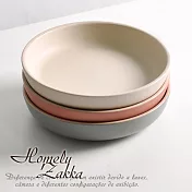 【Homely Zakka】莫蘭迪啞光磨砂陶瓷餐盤碗餐具_小圓深盤20.5cm (莫蘭迪灰)