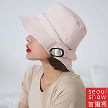 seoul show首爾秀 皮帶釦環漁夫帽防曬遮陽帽  粉色