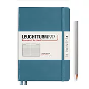 德國 LEUCHTTURM1917 硬殼筆記本 A5  橫線 灰藍色