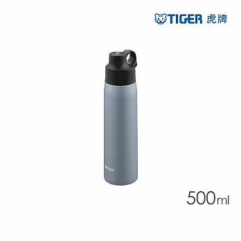 TIGER虎牌 輕量隨行抗菌不鏽鋼吸管杯 500ml(MCS-A050) 霧灰藍