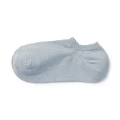 【MUJI 無印良品】女棉混淺口直角襪23~25cm 淺藍